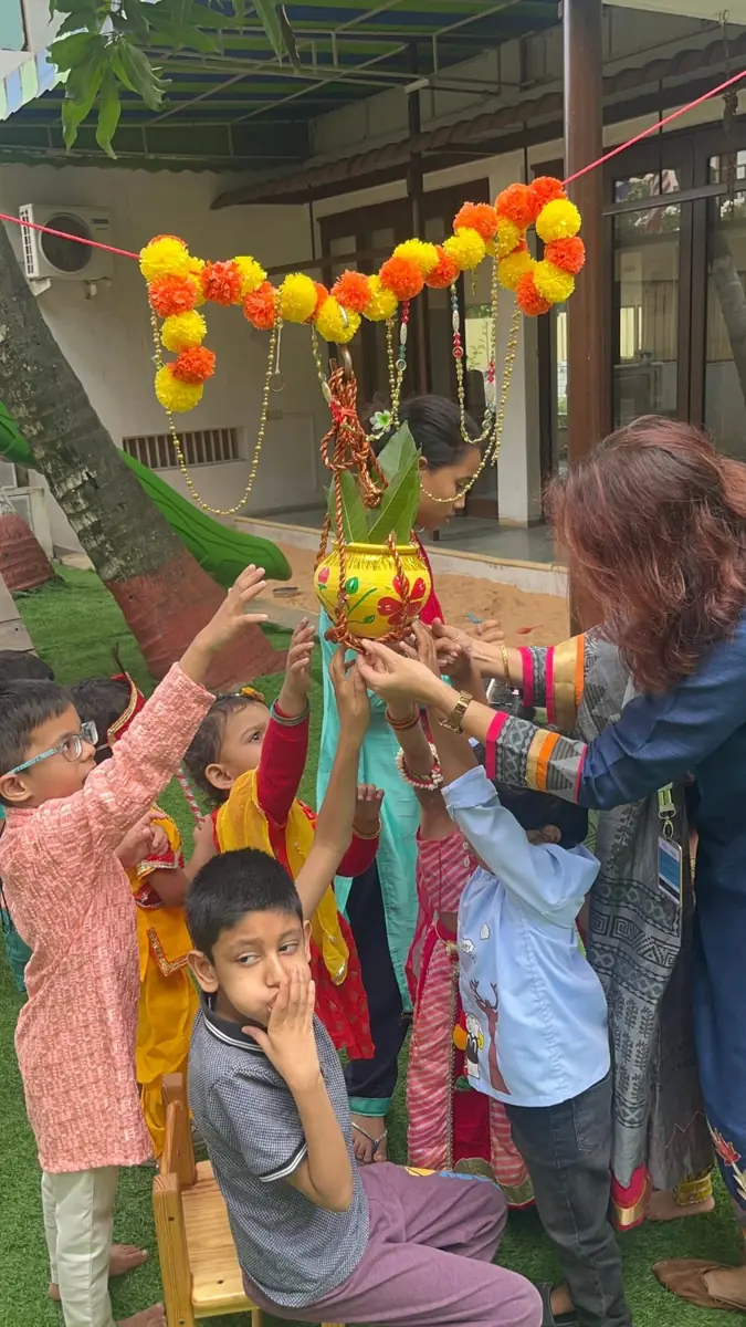 Celebrating a festival at school